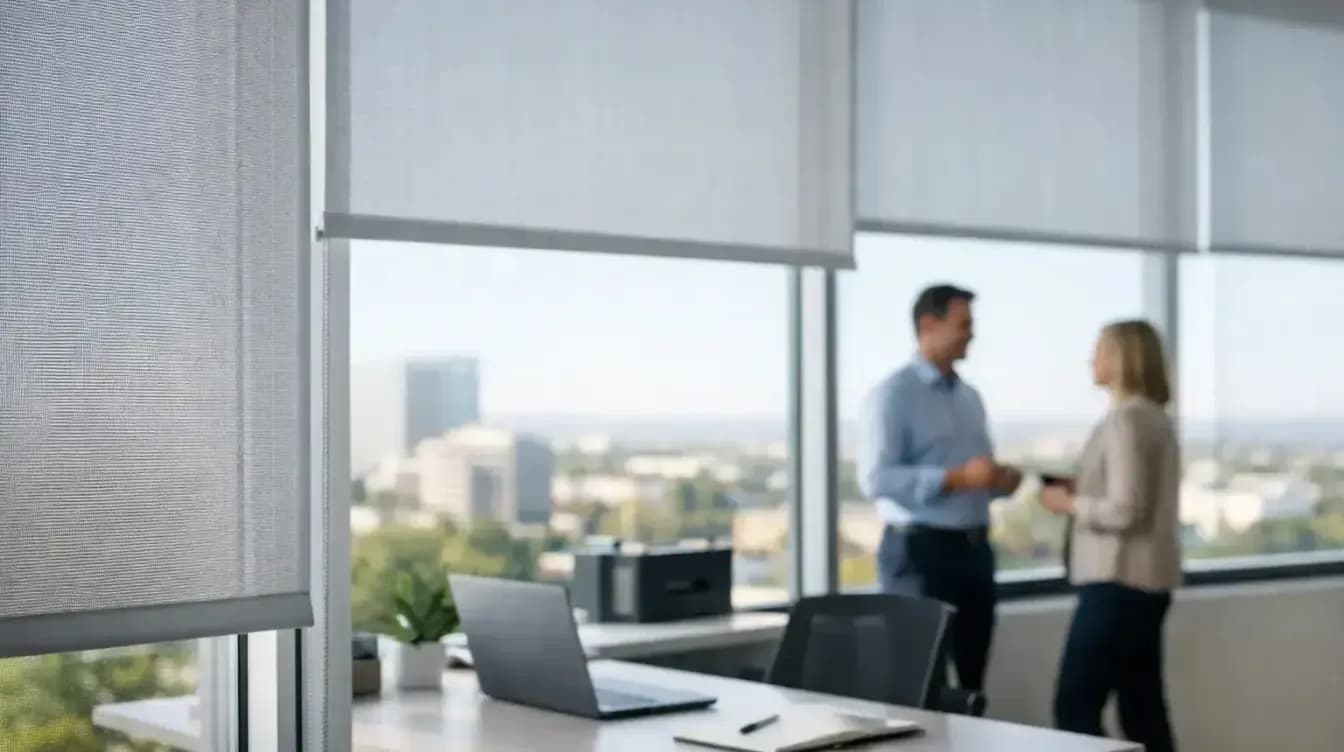 Office Solar Shade Retrofit Example That Works