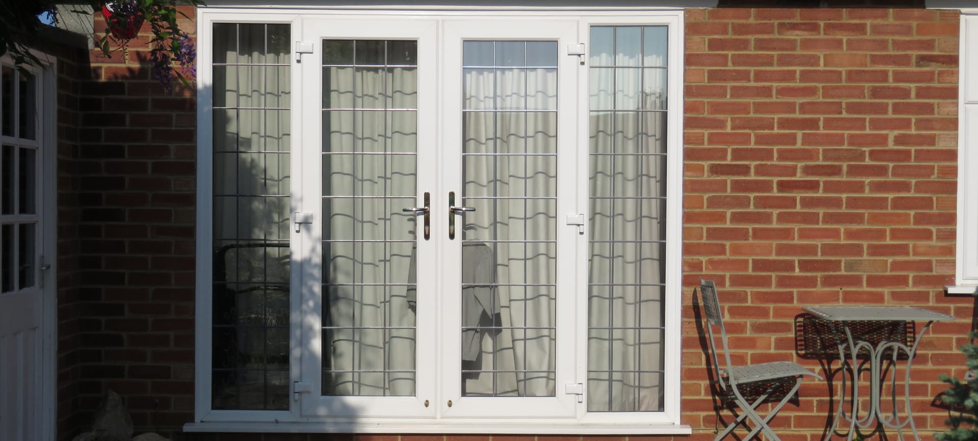 french door blind outside