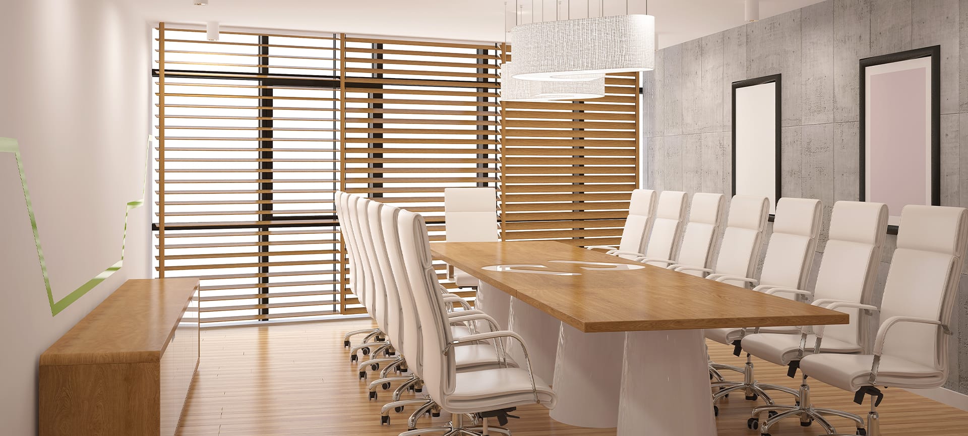 wooden blind for office