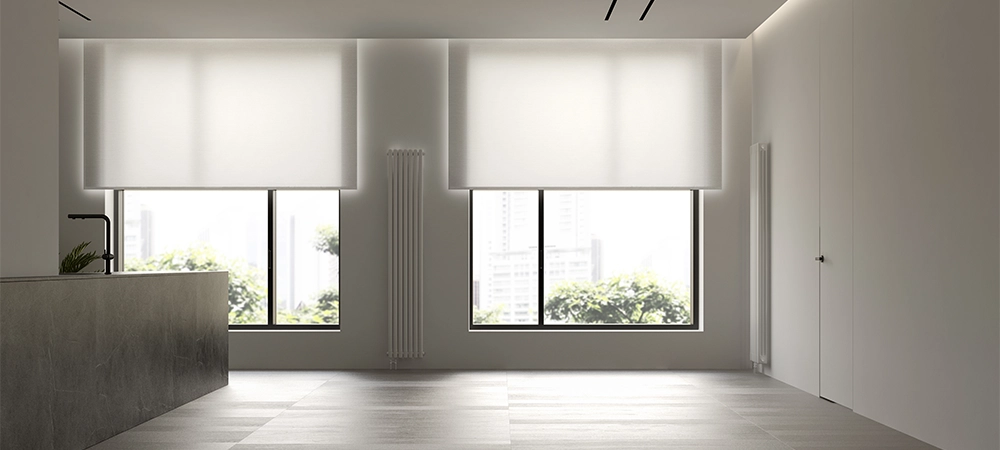 Interior of empty modern living room 3D rendering