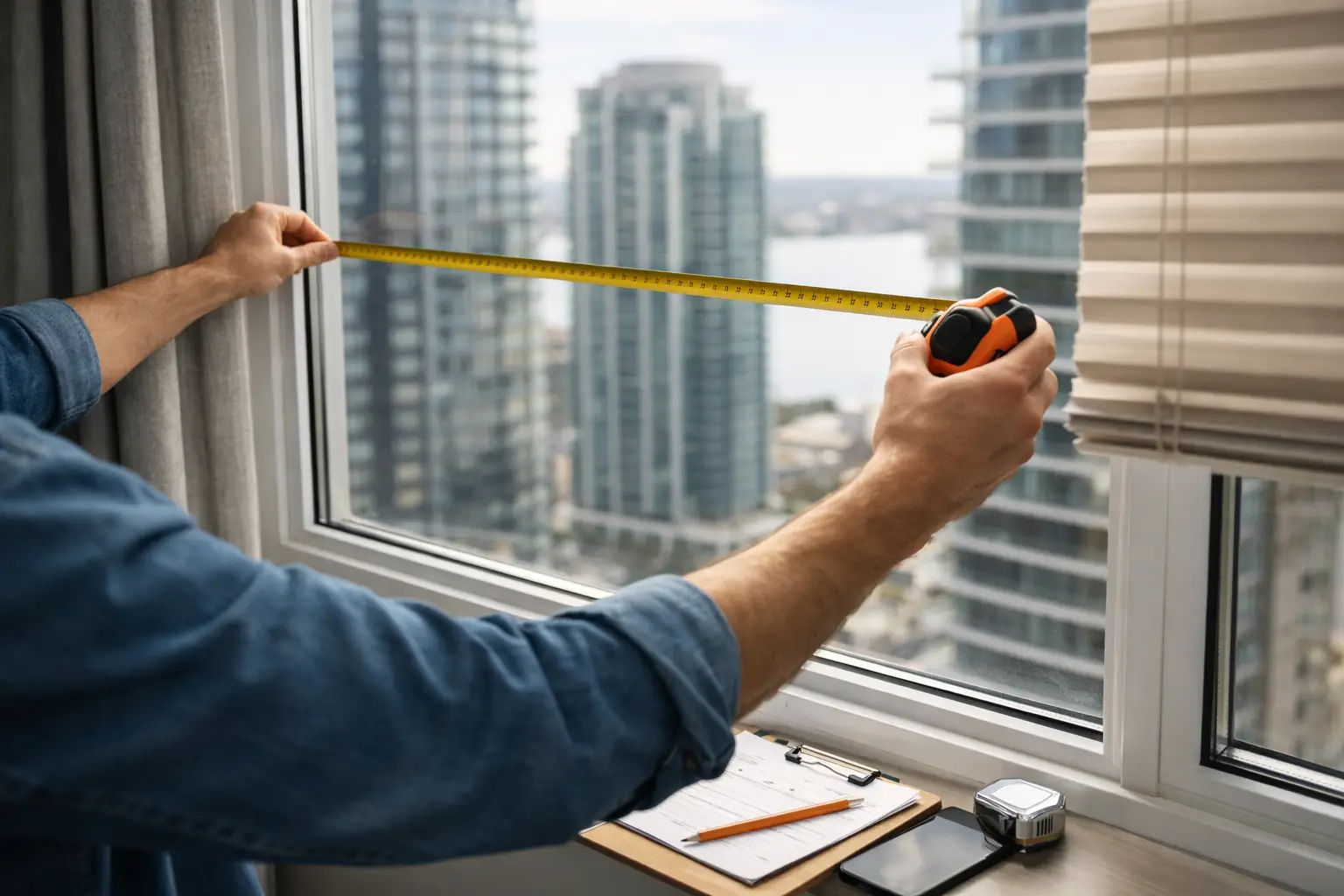 How to Measure Condo Windows for Custom Blinds