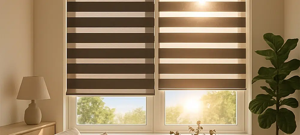 zebra blinds day night, home design, interior, sun