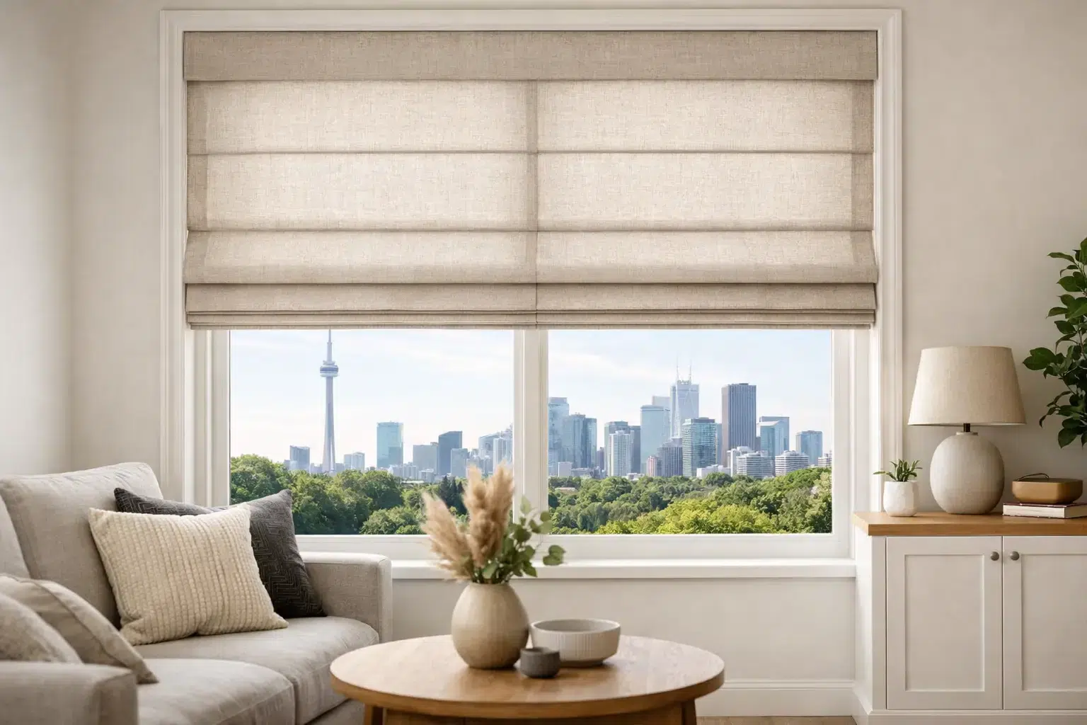 Custom Roman Window Shades for Toronto Homes