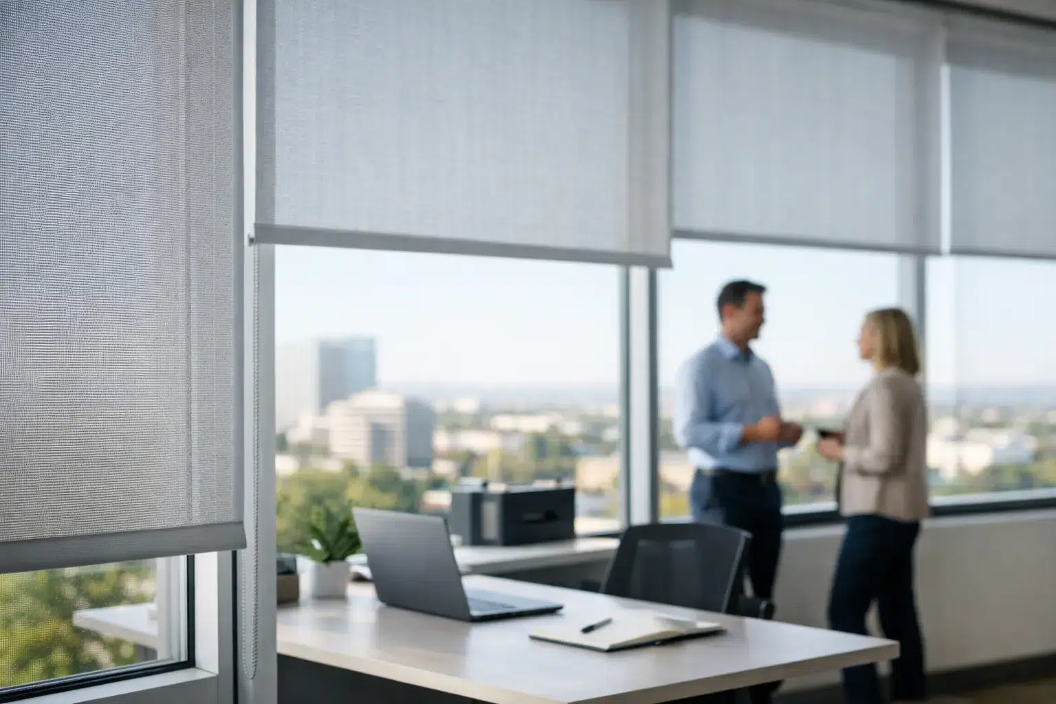 Office Solar Shade Retrofit Example That Works