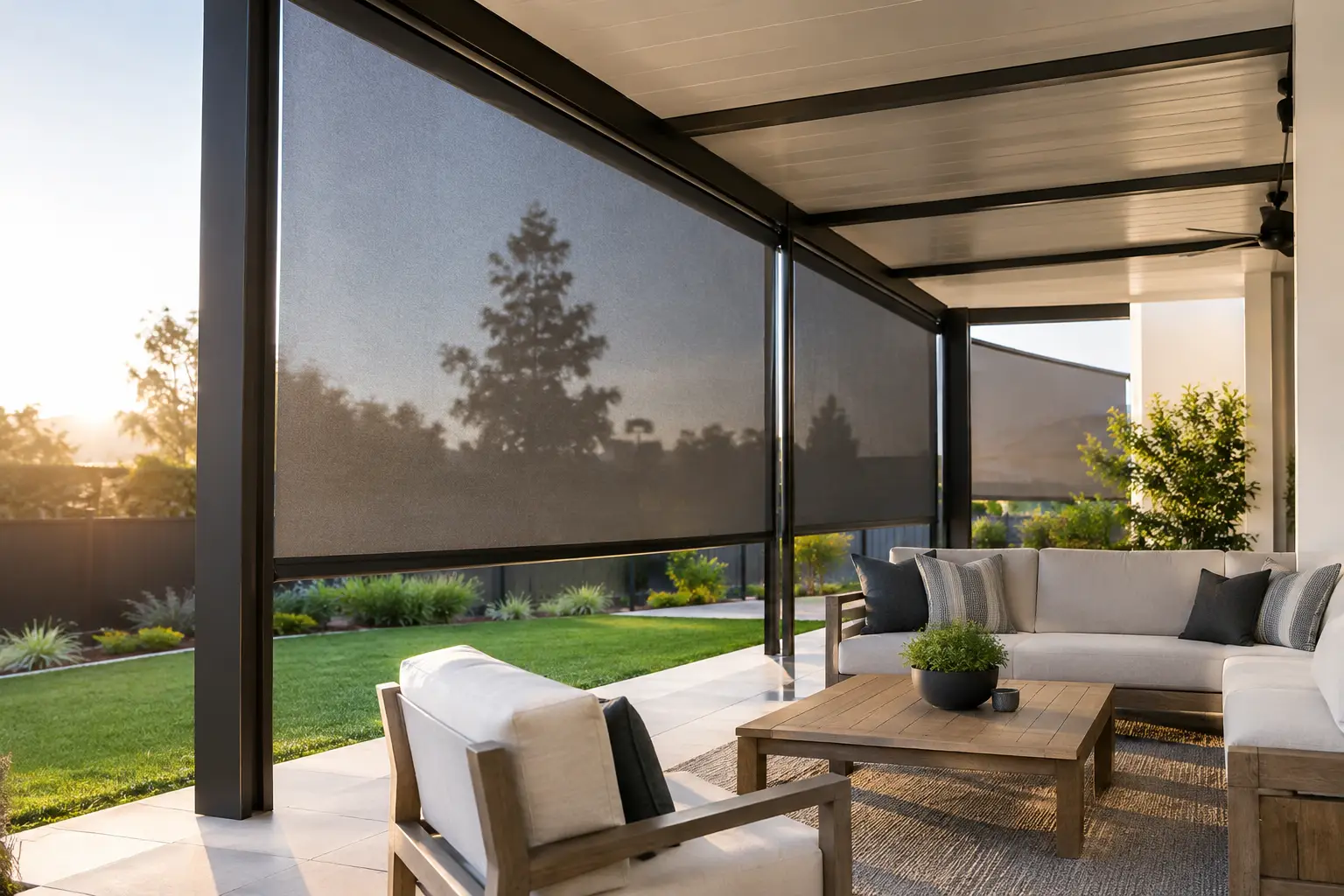 Patio Solar Shades for Light, Privacy, and Style
